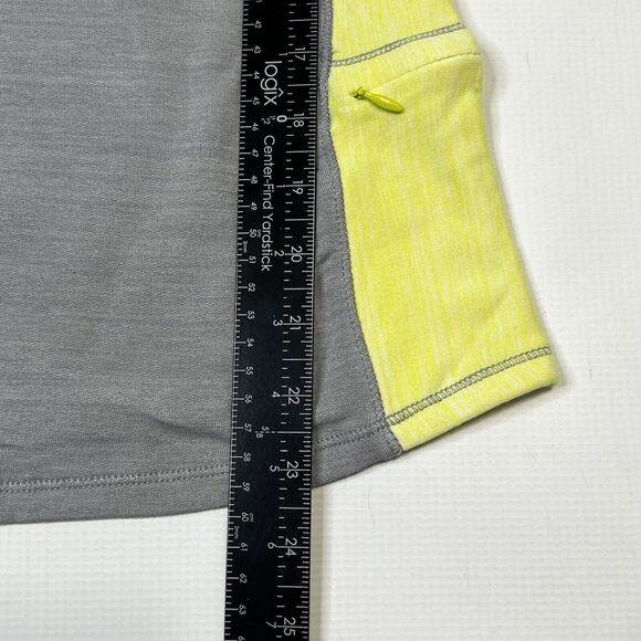 Footjoy Womens Golf Hoodie Sweatshirt, Side Zip Pocket Size XS Gray Yellow NEW - Picture 6 of 15